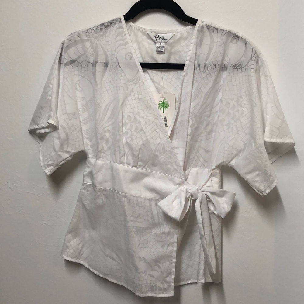 NWT Lilly Pulitzer S Suri Wrap Tunic Burnout (rare
